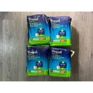Prevail Per-Fit Daily Underwear Small PF511 Adult Incontinence 20 Count Lot of 4